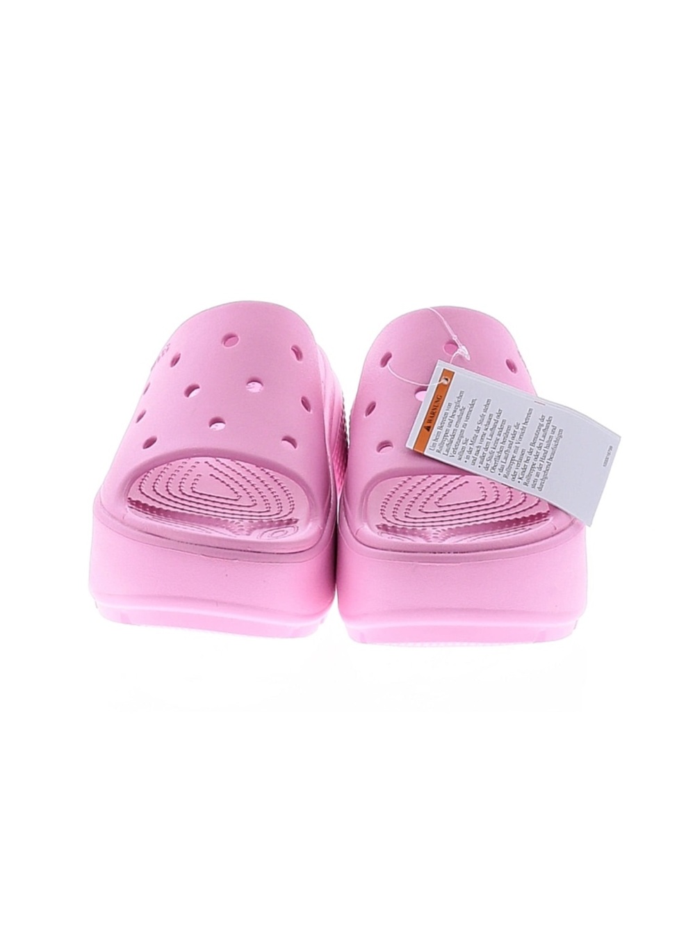 CROCS Platform Slide Mule in Bubblegum Pink Tweed - Picture 2 of 2